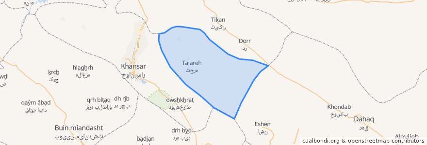 Mapa de ubicacion de دهستان کوهسار.