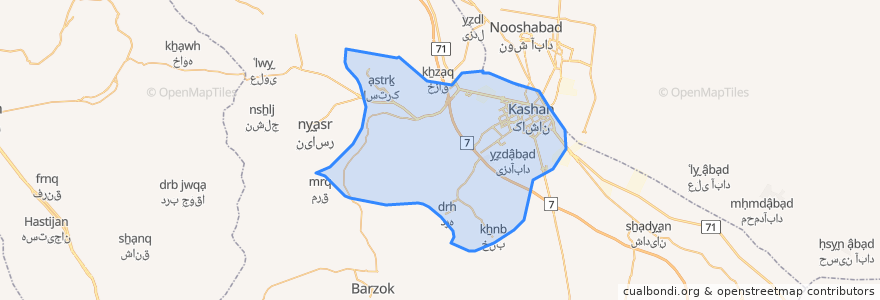 Mapa de ubicacion de Kuhpayeh RD.