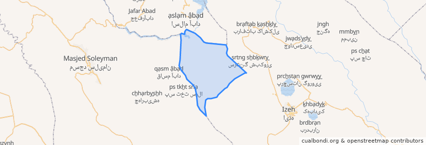Mapa de ubicacion de دهستان مرغا.
