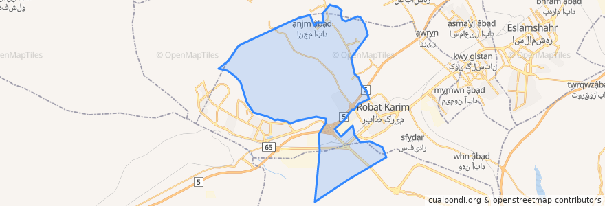 Mapa de ubicacion de دهستان منجیل آباد.
