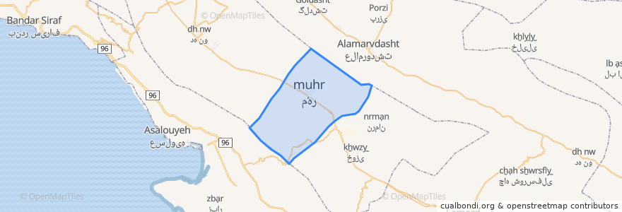 Mapa de ubicacion de Mohr Rural District.