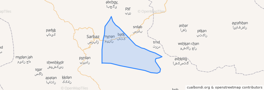 Mapa de ubicacion de دهستان مینان.