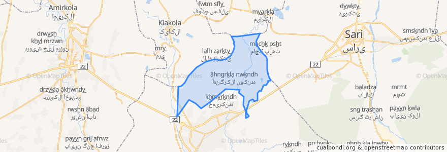 Mapa de ubicacion de دهستان نوکندکا.