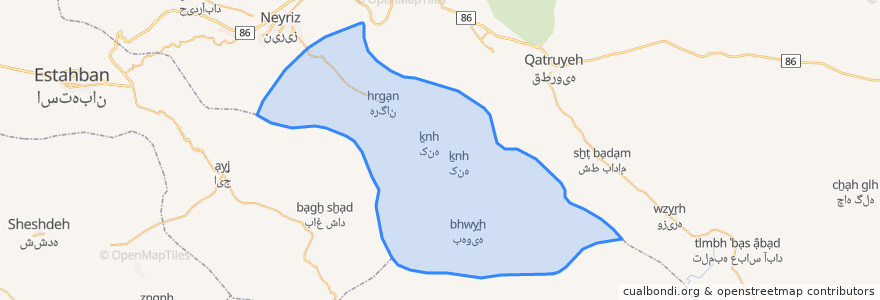Mapa de ubicacion de Horgan.