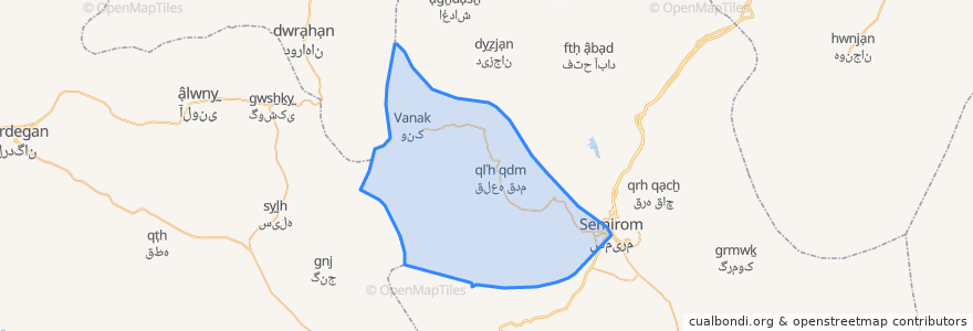 Mapa de ubicacion de دهستان ونک.