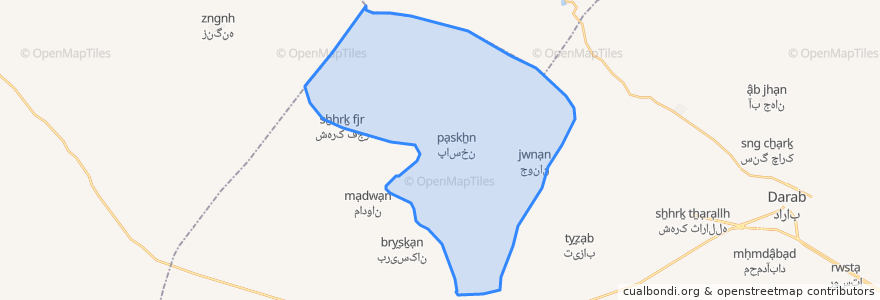 Mapa de ubicacion de دهستان پاسخن.