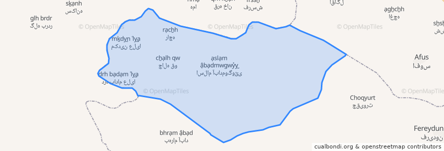 Mapa de ubicacion de دهستان پشتکوه موگوئی.