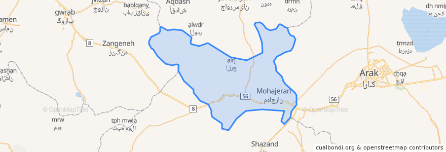 Mapa de ubicacion de دهستان پل دوآب.