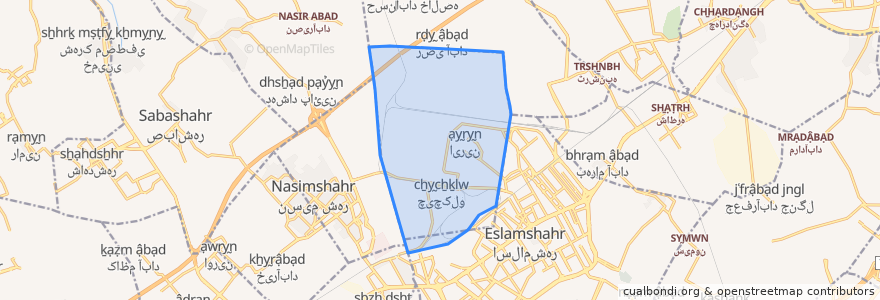 Mapa de ubicacion de دهستان چیچکلو.
