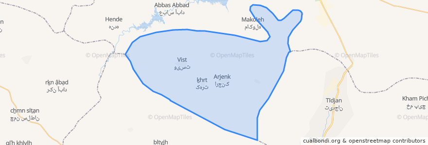 Mapa de ubicacion de دهستان گلسار.