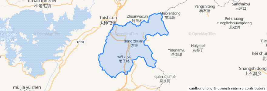 Mapa de ubicacion de Beizhuang.