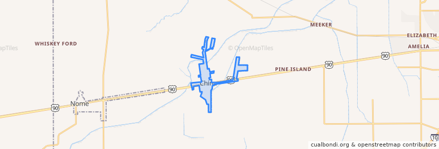 Mapa de ubicacion de China.