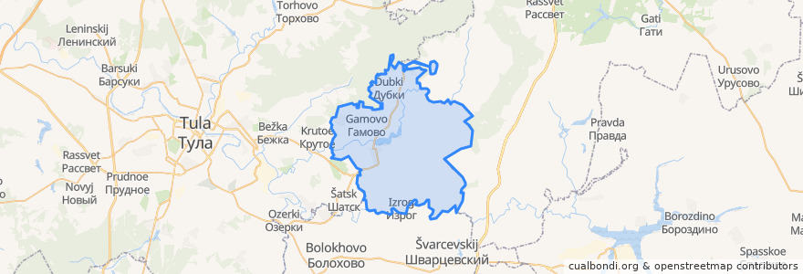 Mapa de ubicacion de Красноярское сельское поселение.