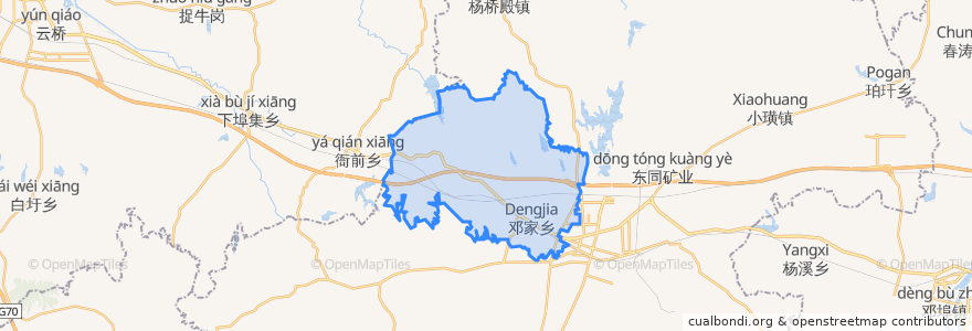 Mapa de ubicacion de Dengjia.
