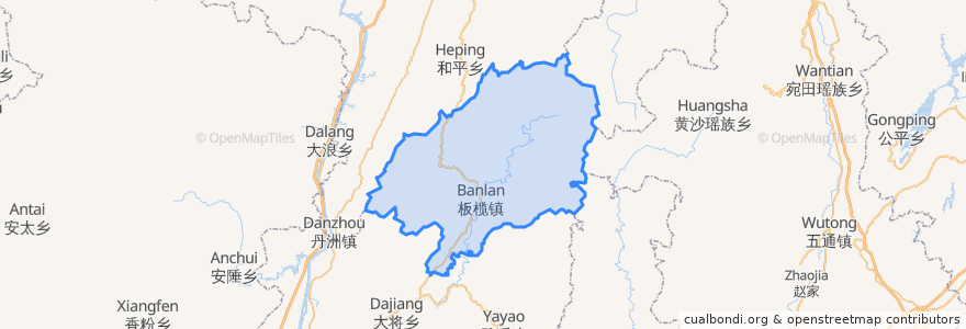 Mapa de ubicacion de 板榄镇.