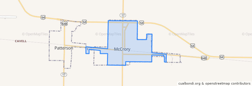 Mapa de ubicacion de McCrory.