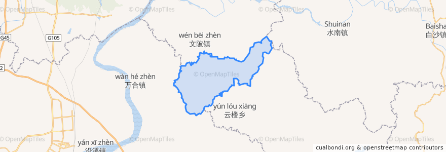 Mapa de ubicacion de Xinwei.
