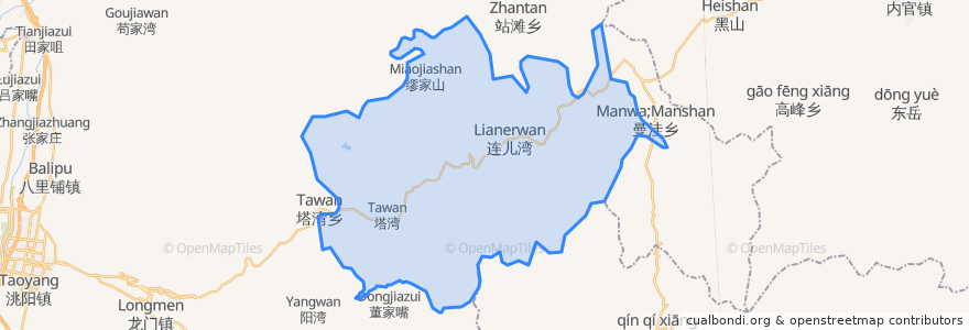 Mapa de ubicacion de 连儿湾乡.