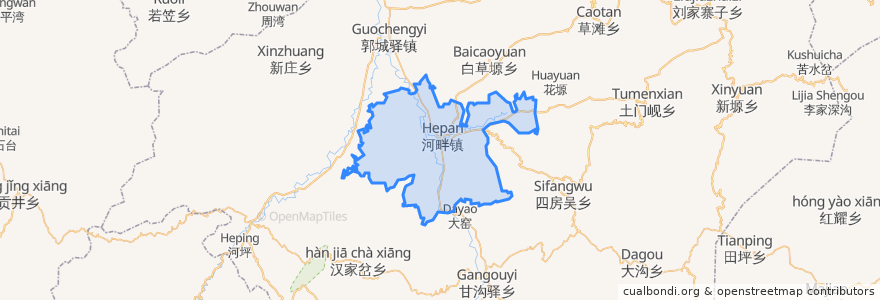 Mapa de ubicacion de Hepan.