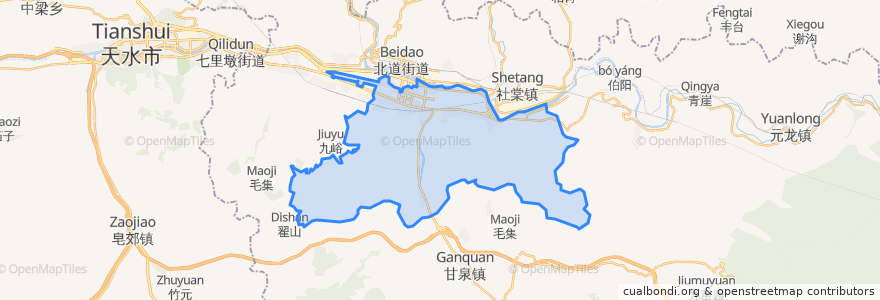 Mapa de ubicacion de 马跑泉镇.
