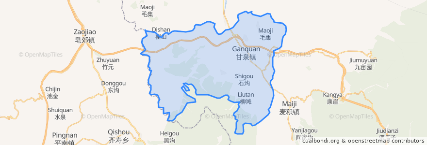 Mapa de ubicacion de 甘泉镇.