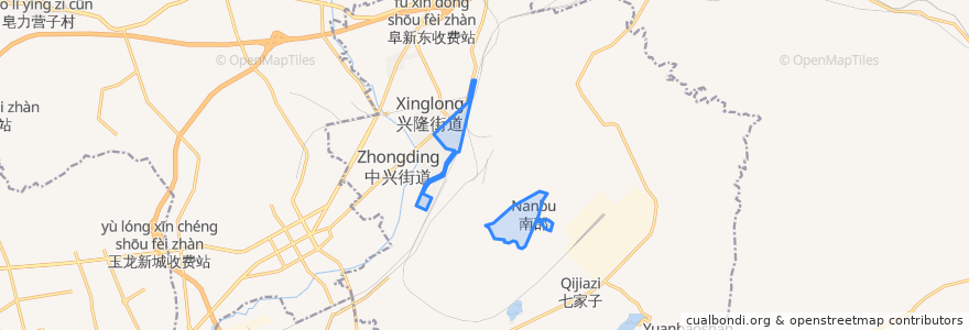 Mapa de ubicacion de Xinfatun.