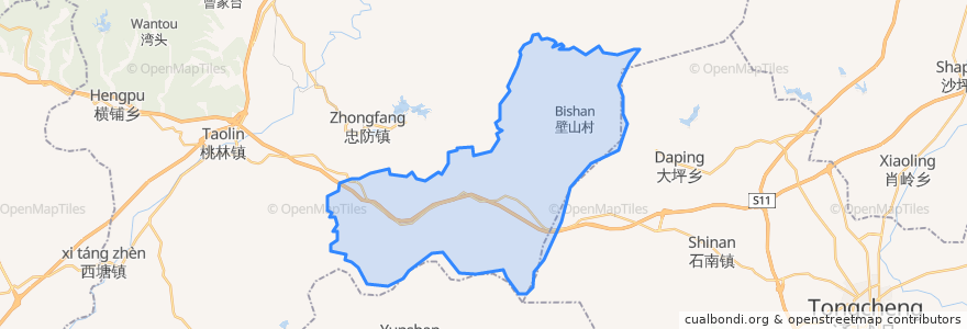 Mapa de ubicacion de 詹桥镇.