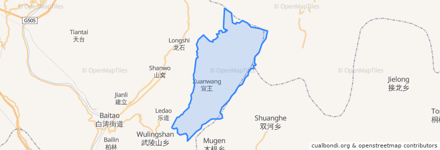 Mapa de ubicacion de Damu.