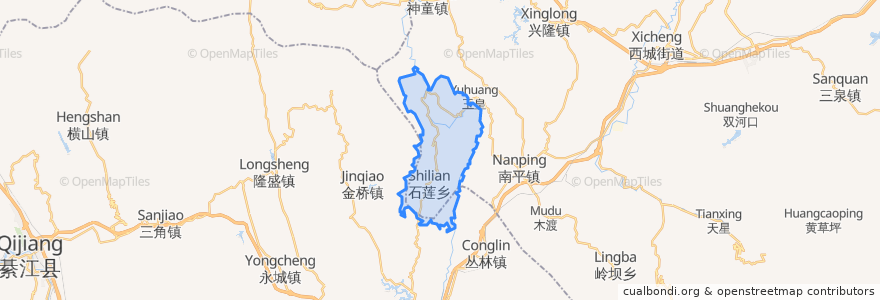 Mapa de ubicacion de Shilian.