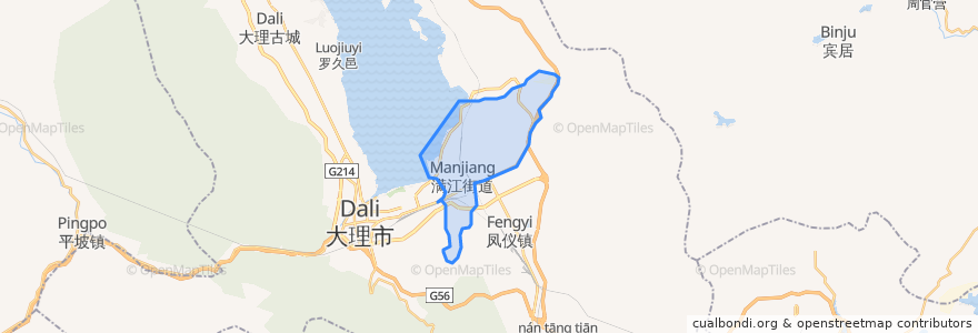 Mapa de ubicacion de 满江街道.