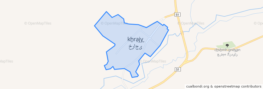 Mapa de ubicacion de خراجی.