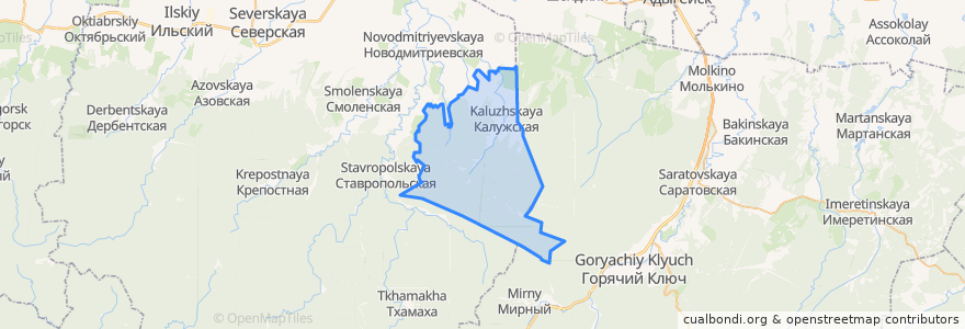 Mapa de ubicacion de Калужское сельское поселение.