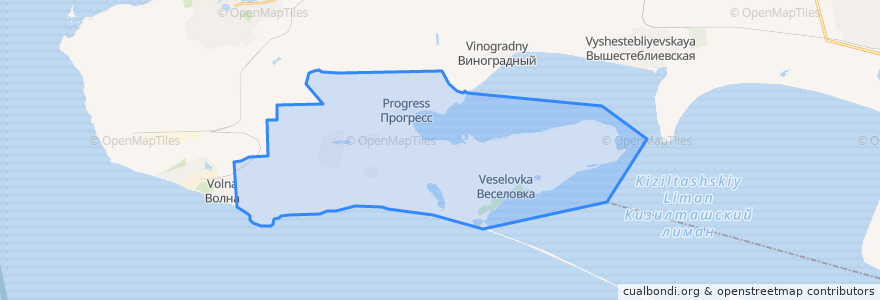 Mapa de ubicacion de Новотаманское сельское поселение.