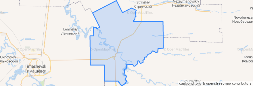 Mapa de ubicacion de Новокорсунское сельское поселение.