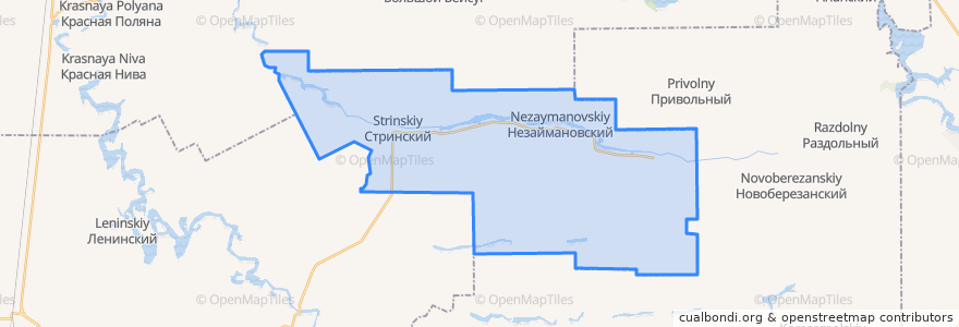 Mapa de ubicacion de Незаймановское сельское поселение.