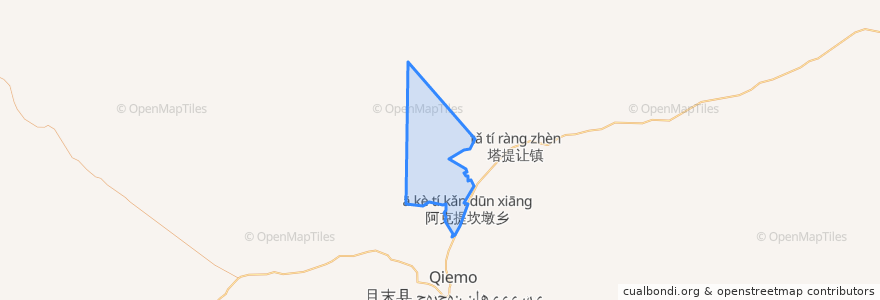 Mapa de ubicacion de 阔什萨特玛乡 قوشساتما يېزىسى.