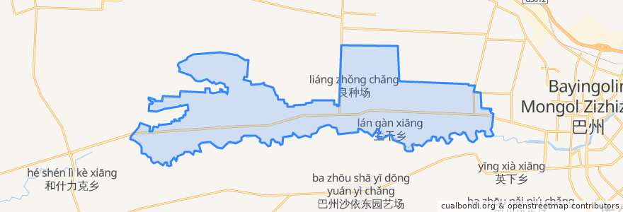 Mapa de ubicacion de 兰干.