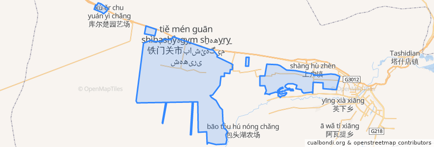 Mapa de ubicacion de Boguqi.