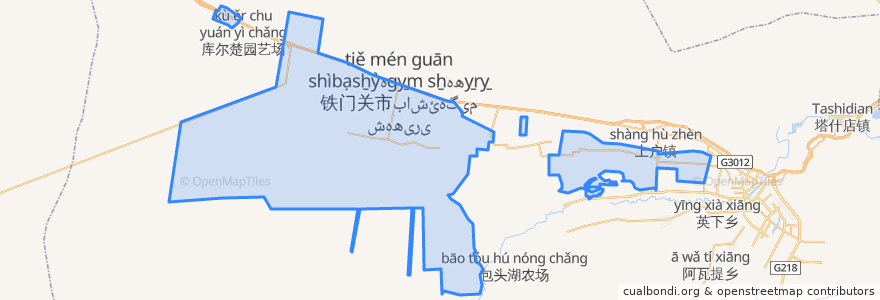 Mapa de ubicacion de 铁门关市.