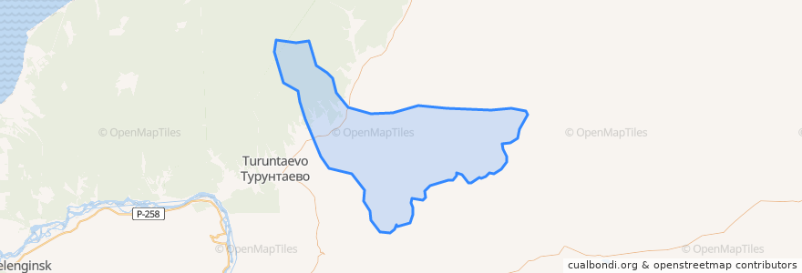 Mapa de ubicacion de Зырянское сельское поселение.