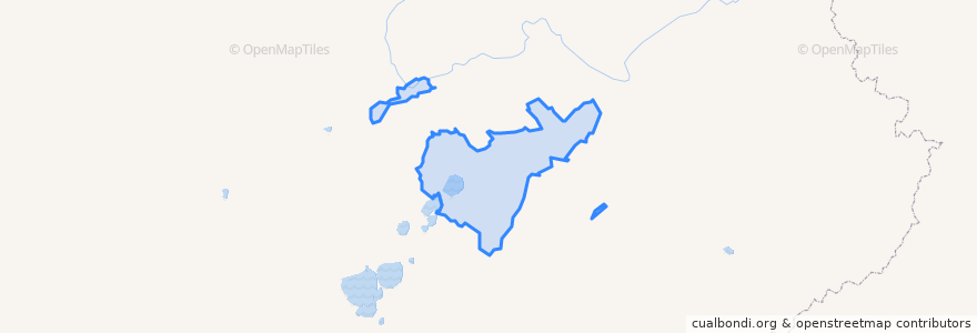 Mapa de ubicacion de Исингинское сельское поселение.