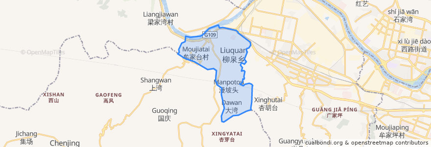 Mapa de ubicacion de Liuquan.