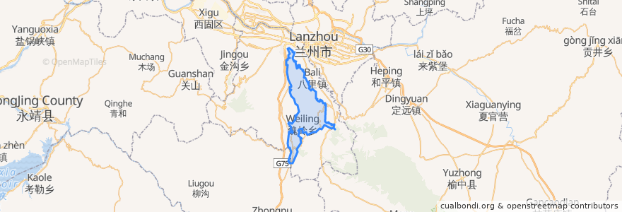Mapa de ubicacion de Weiling.