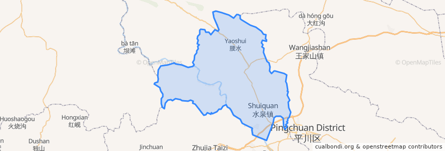 Mapa de ubicacion de 水泉镇.