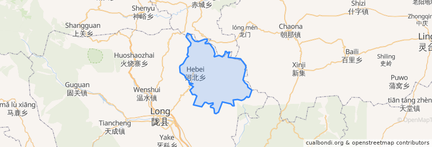 Mapa de ubicacion de 河北镇.