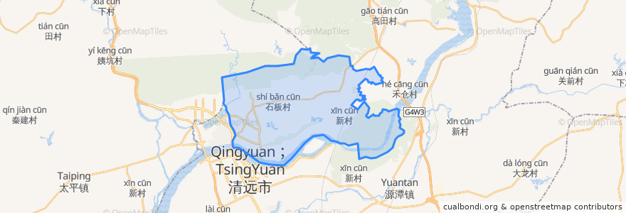 Mapa de ubicacion de Dongcheng Subdistrict.