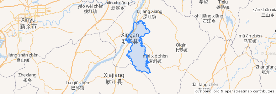 Mapa de ubicacion de 金川镇.