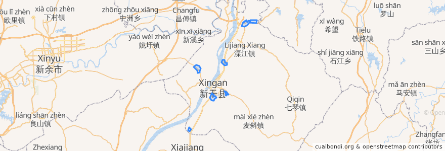 Mapa de ubicacion de 新干工业园区.