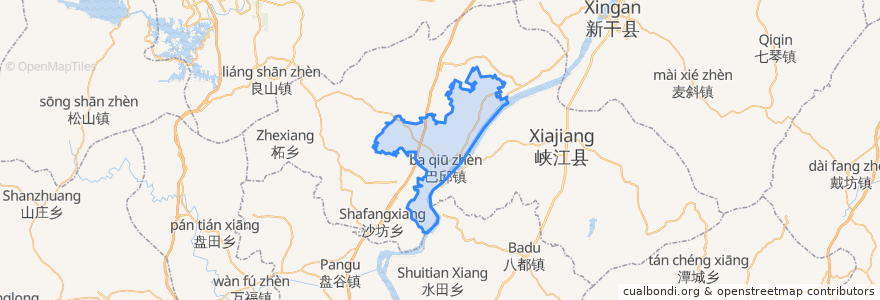 Mapa de ubicacion de 巴邱镇.