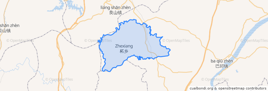 Mapa de ubicacion de 金江乡.